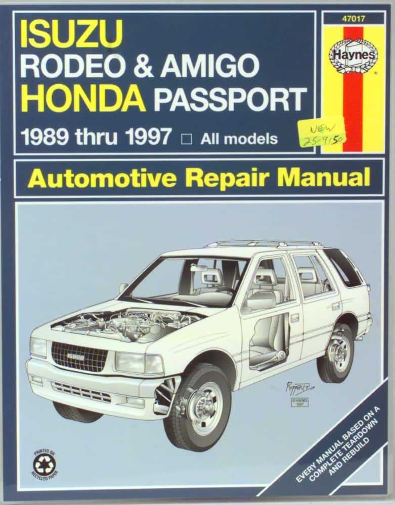 2001 isuzu rodeo repair manual