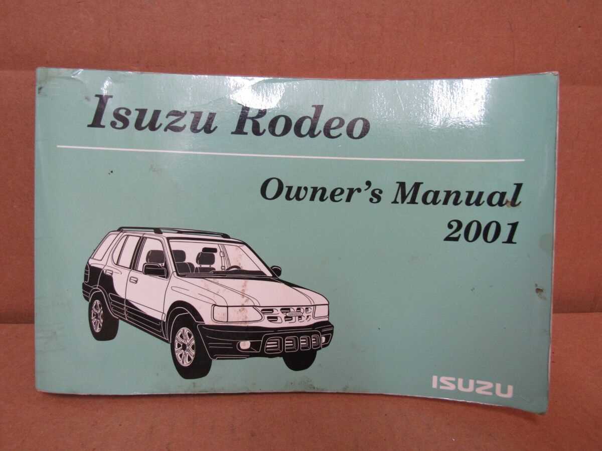 2001 isuzu rodeo repair manual