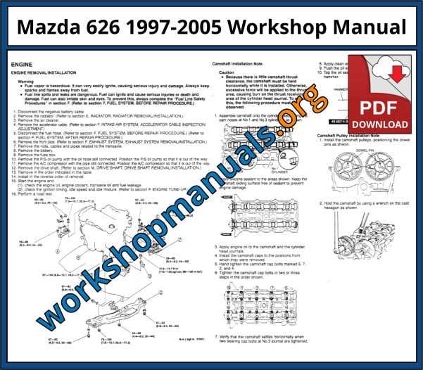 2001 mazda 626 repair manual