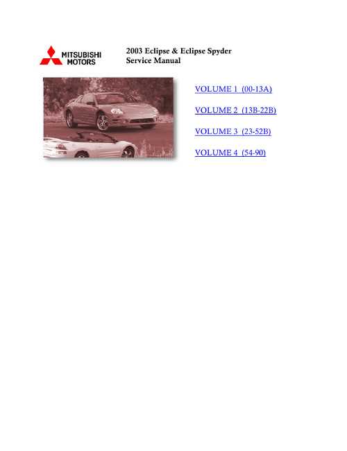 2001 mitsubishi eclipse repair manual