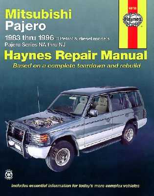 2001 mitsubishi montero sport repair manual