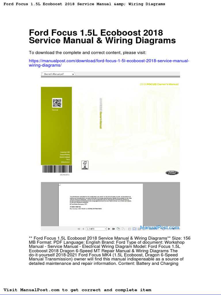 2001 ford focus repair manual