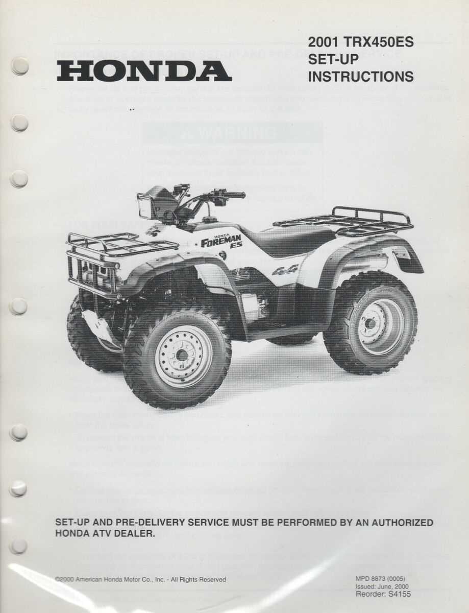 2001 honda foreman 450 es repair manual