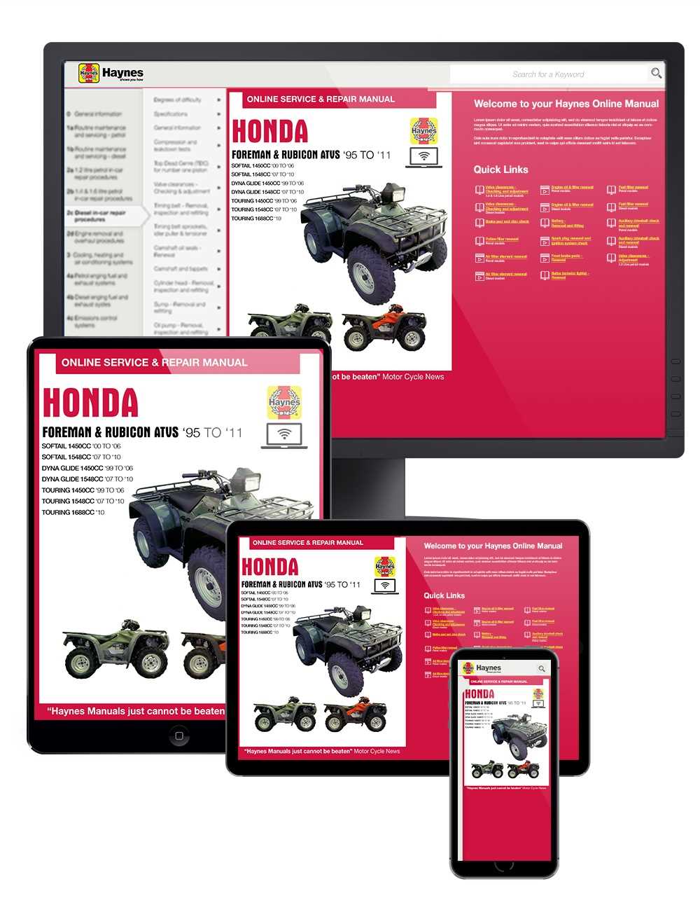 2001 honda foreman 450 repair manual