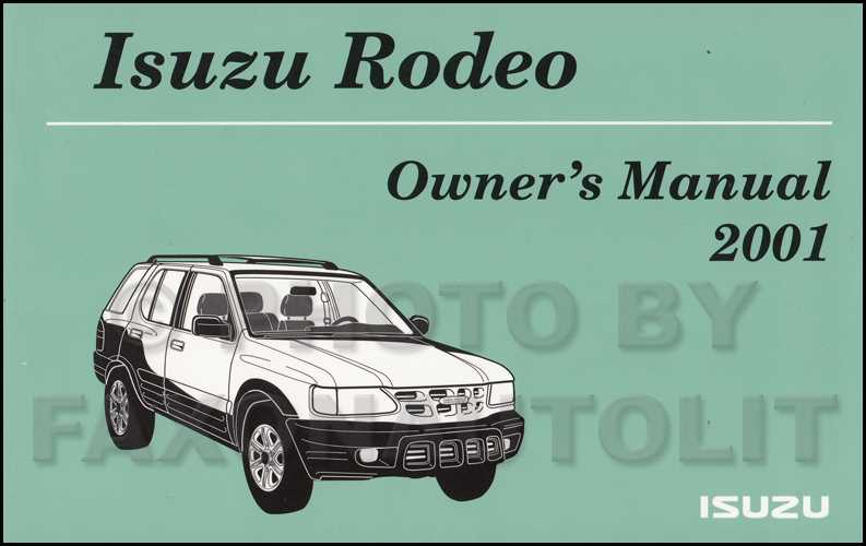 2001 isuzu rodeo repair manual