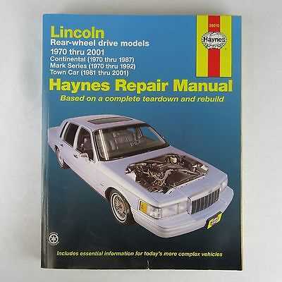 2001 lincoln continental repair manual