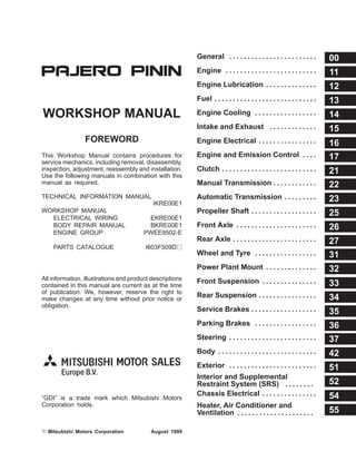 2001 mitsubishi montero sport repair manual