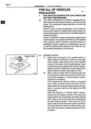 2001 toyota echo repair manual