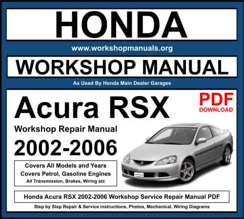 2002 acura rsx repair manual