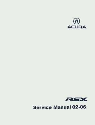 2002 acura rsx repair manual