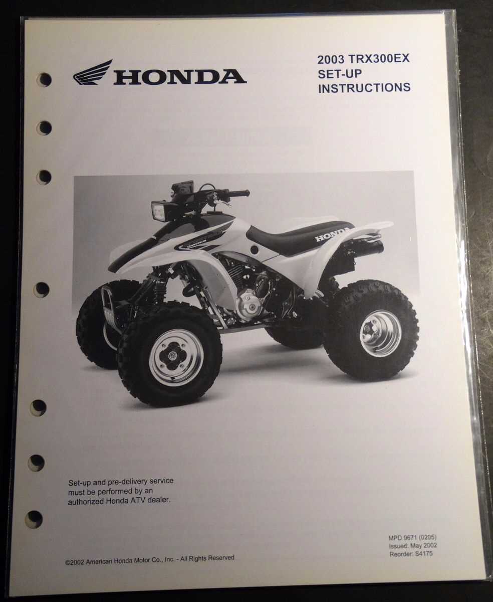 2002 honda trx300ex repair manual