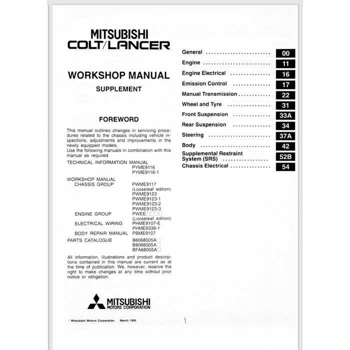 2002 mitsubishi lancer oz rally repair manual