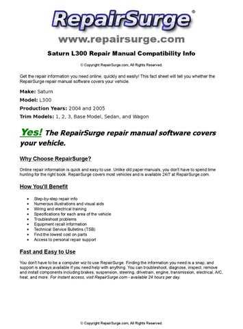 2002 saturn l300 repair manual