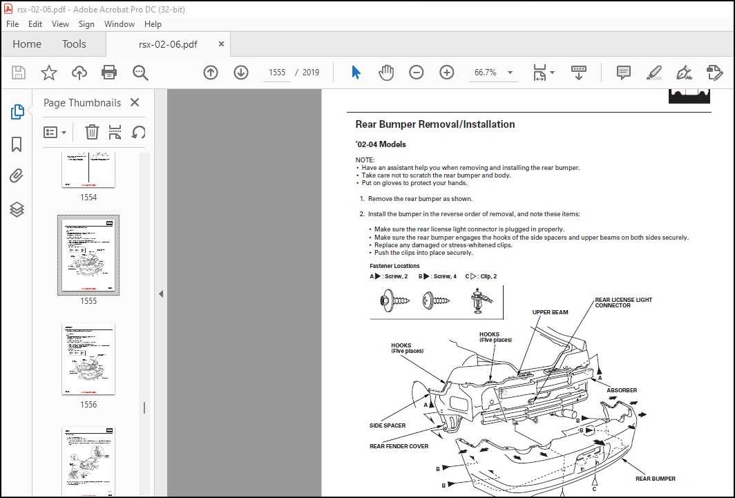 2002 acura rsx type s repair manual