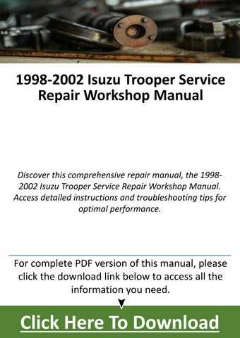 2002 isuzu trooper repair manual