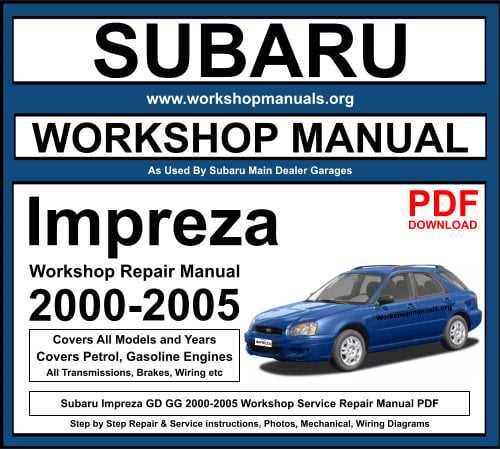 2002 subaru impreza wrx repair manual