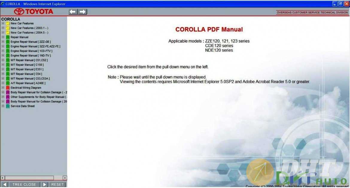 2003 corolla repair manual