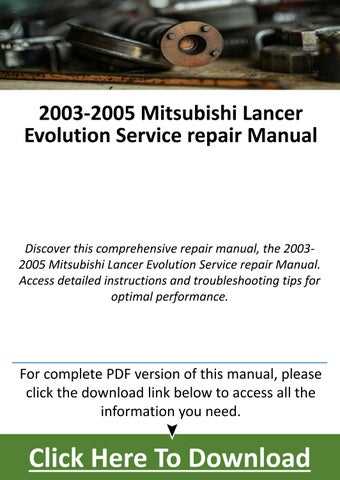 2003 lancer repair manual