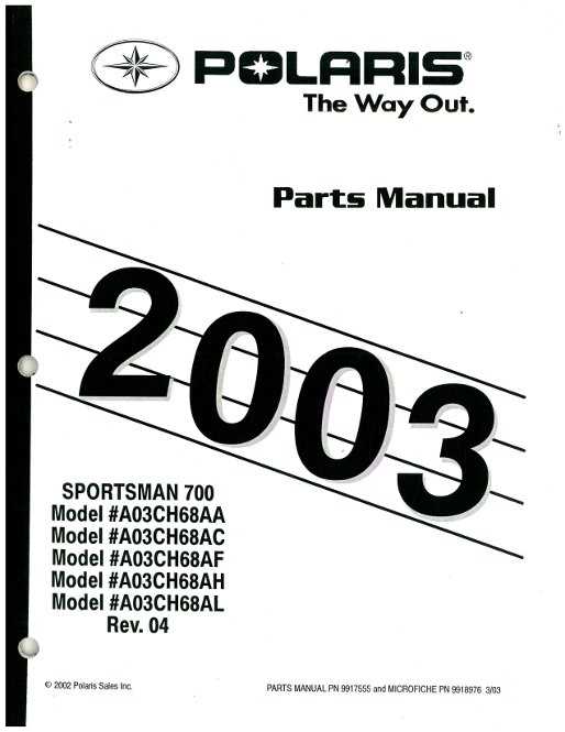 2003 polaris sportsman 700 repair manual