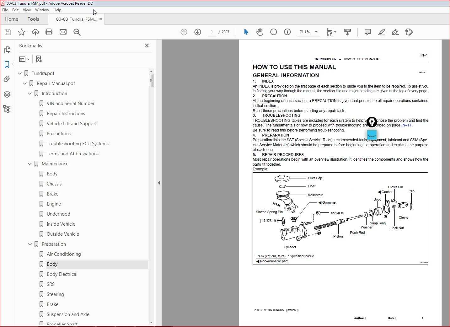 2003 toyota tundra repair manual