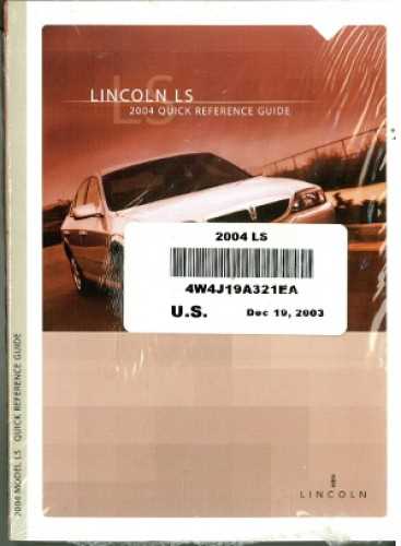 2004 lincoln ls repair manual