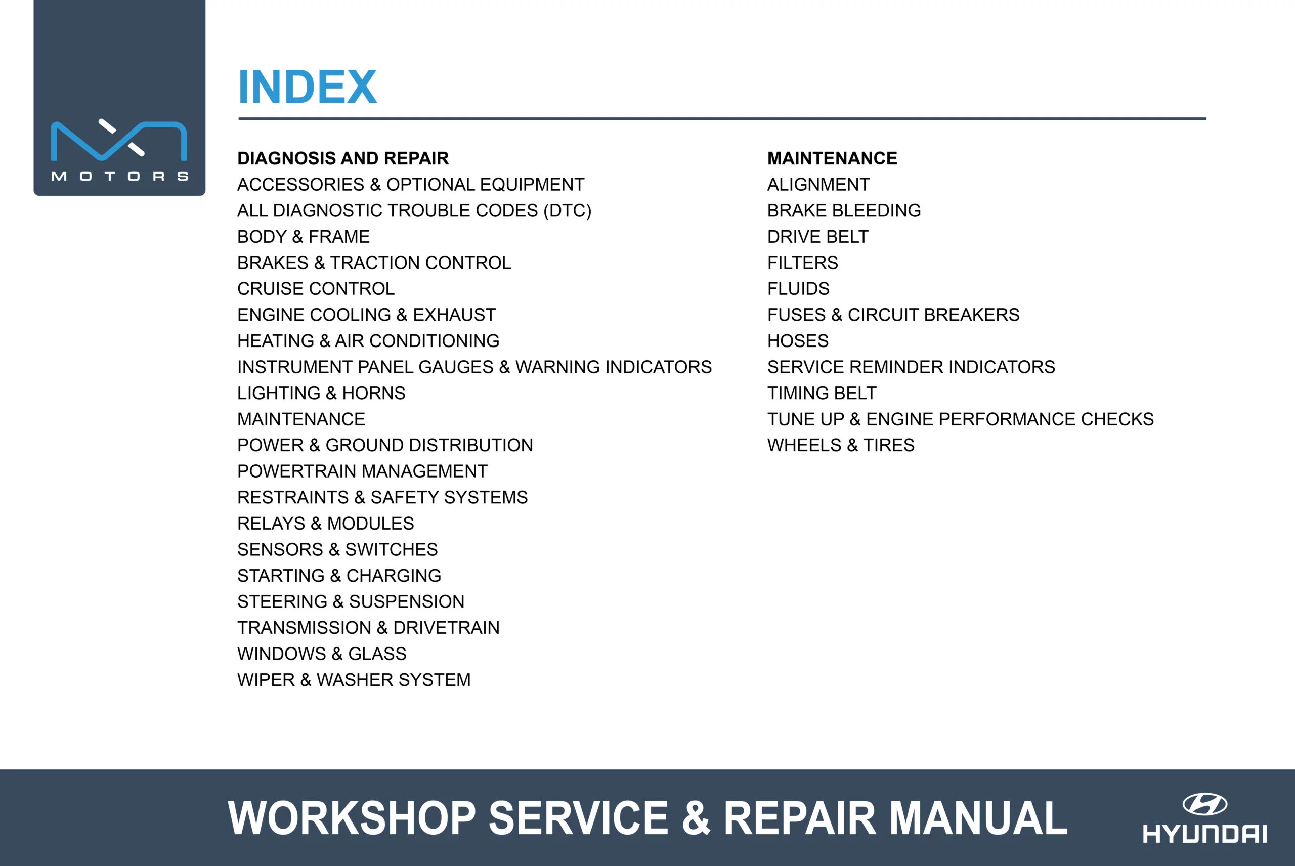 2004 hyundai accent repair manual