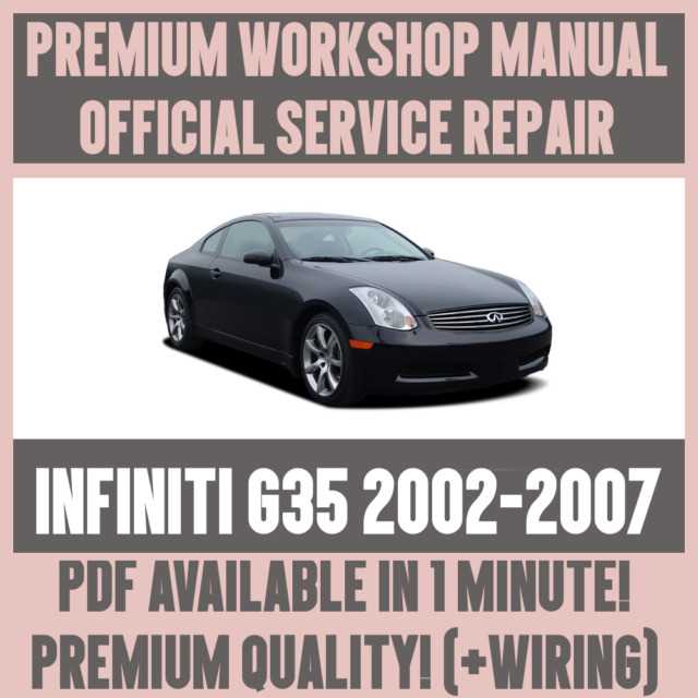 2004 infiniti g35 repair manual