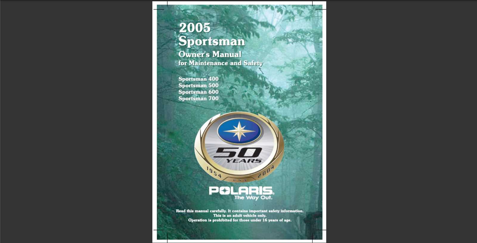 2004 polaris sportsman 600 repair manual