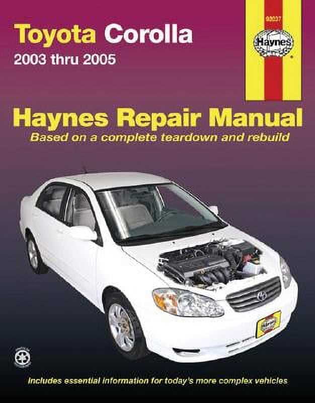 2004 toyota corolla repair manual