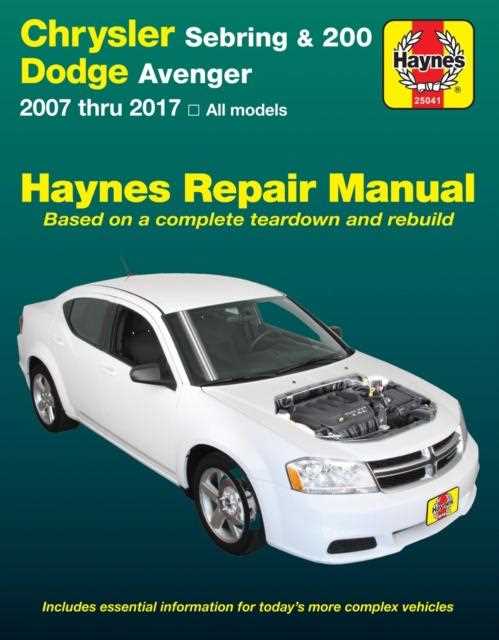 2005 chrysler sebring convertible repair manual