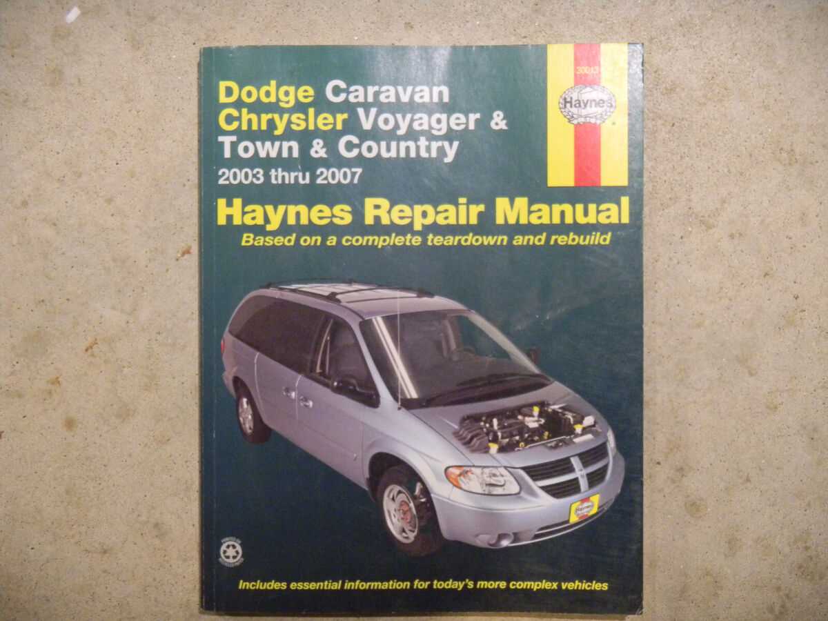 2006 dodge caravan repair manual