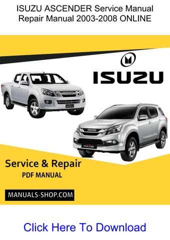 2006 isuzu ascender repair manual