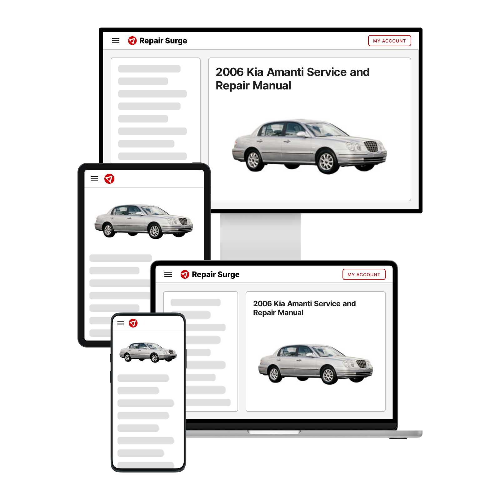 2006 kia amanti repair manual