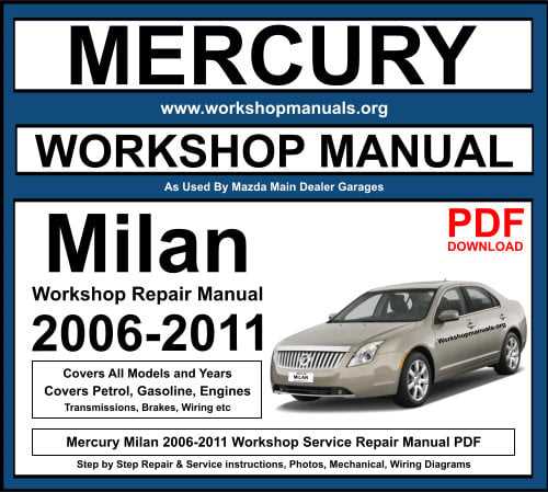 2006 mercury milan repair manual