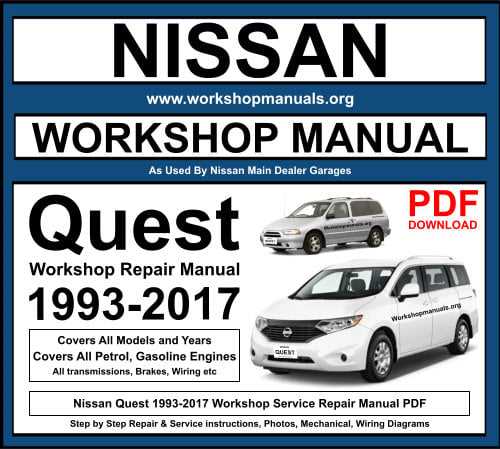 2006 nissan quest repair manual