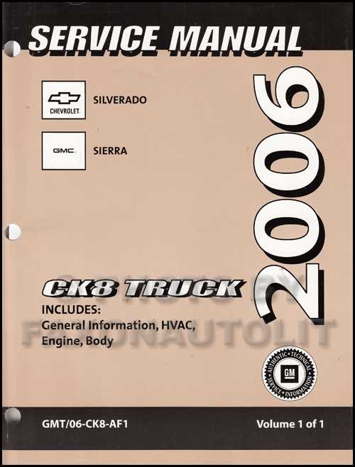 2006 gmc sierra repair manual