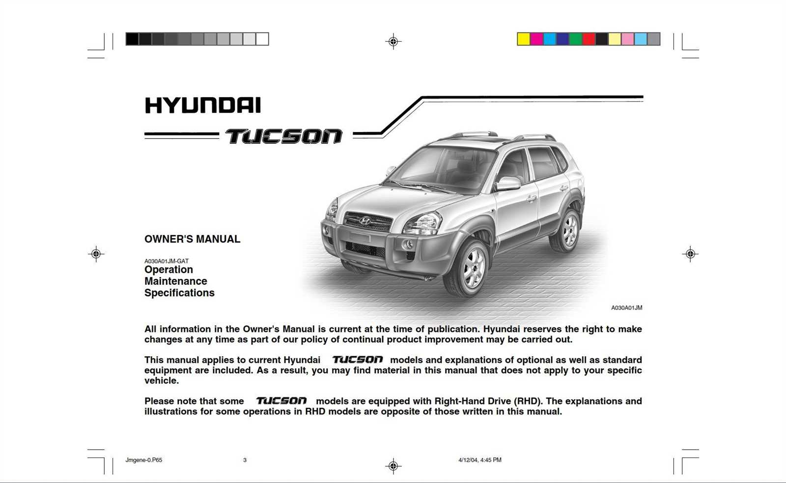 2007 hyundai tucson repair manual