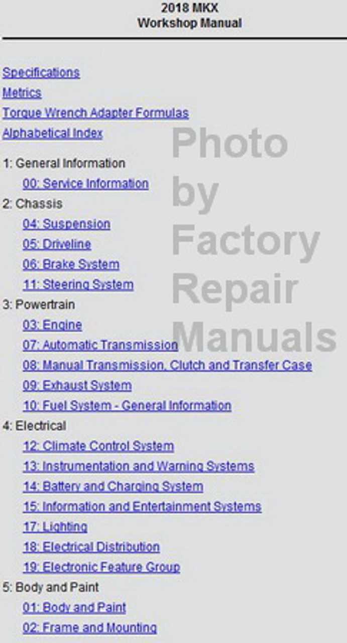 2007 lincoln mkx repair manual