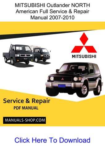 2007 mitsubishi outlander repair manual