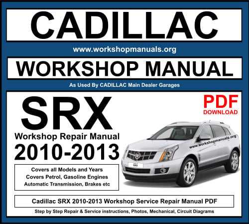 2008 cadillac srx repair manual