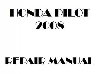 2008 honda pilot repair manual