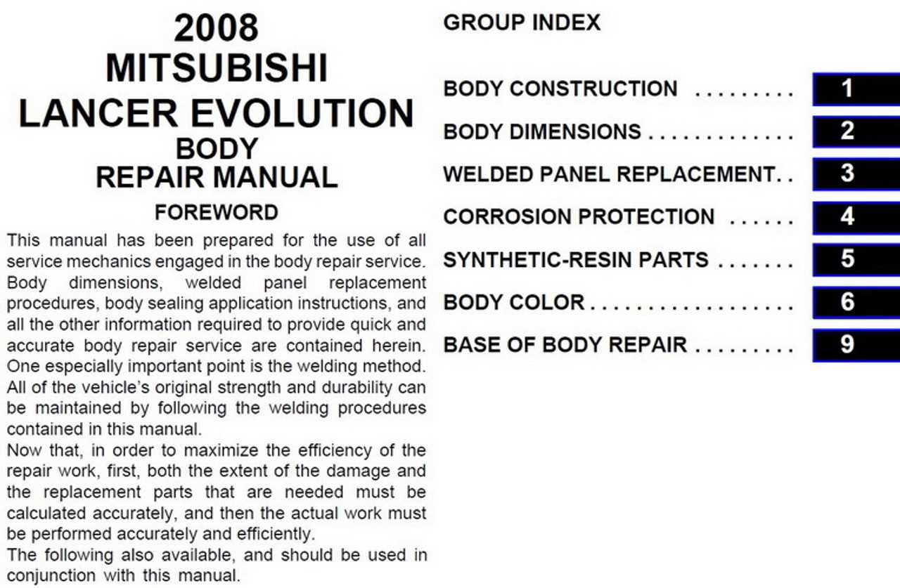 2008 mitsubishi lancer repair manual