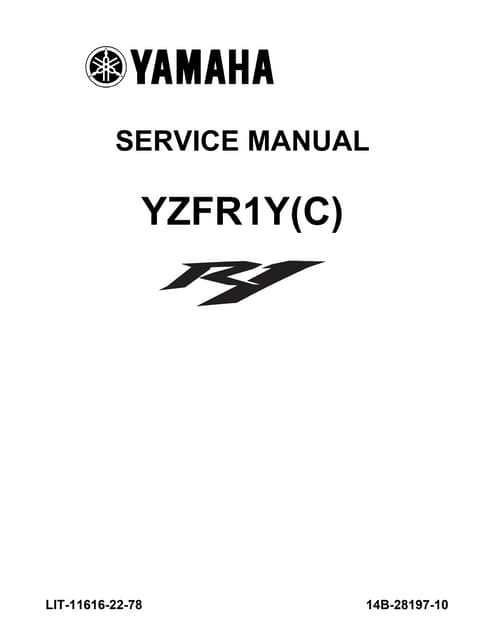 2008 yamaha r1 repair manual