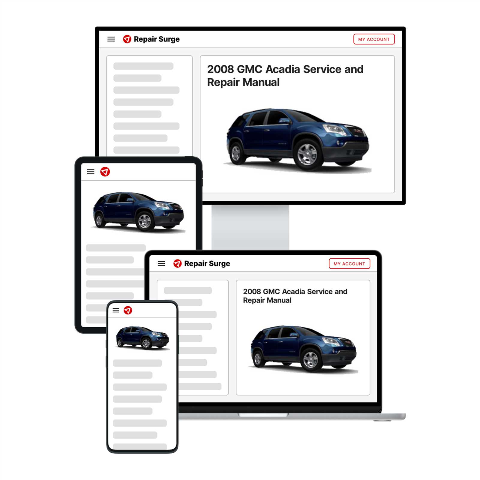 2008 gmc acadia repair manual