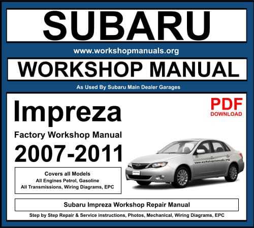 2008 impreza repair manual