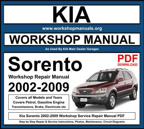 2008 kia sorento repair manual