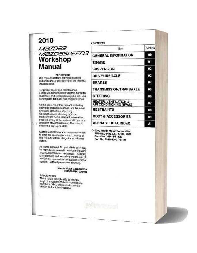 2008 mazda 3 repair manual