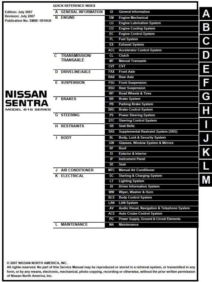 2008 nissan sentra repair manual