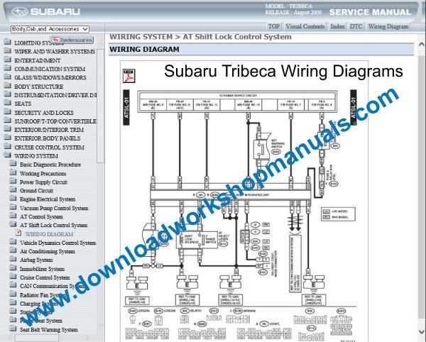 2008 subaru tribeca repair manual