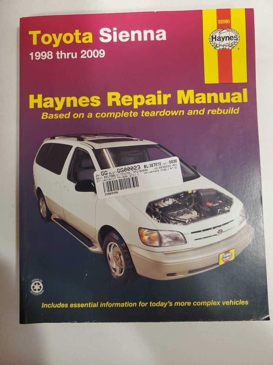 2009 toyota sienna repair manual